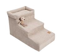 Hundetreppe - 23.6 Zoll rutschfeste faltbare Haustierleiter | Polyester fleece stabile Aufstiegshilfe - Mit Stauraum für Kleine Hunde Katzen Ideal für Sofa Bett Auto Wohnzimmer Schlafzimmer