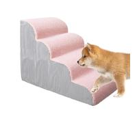 Hundetreppe - Haustierrampe für hohen Zugang zu Bett und Couch | Waschbarer Bezug mit rutschfestem Design, Welpenleiter aus weichem Schaumstoff für den Innen- und Außenbereich, LKW, Schlafzimmer,
