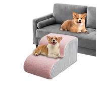 Hundetreppe - Haustierrampe Für Hohen Zugang Zu Bett Und Couch | Waschbarer Bezug Mit Rutschfestem Design, Welpenleiter Aus Weichem Schaumstoff Für Den Innen- Und Außenbereich, LKW, Schlafzimmer,