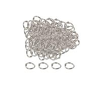 Hundnsney 100Pcs 19Mm Loose Leaf Binder Rings Key Rings Book Rings Binder Rings for Scrapbook/Album/Craft