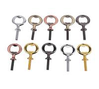 Hundnsney 10Pcs Metal Bottle Opener Blanks Stainless Steel Bottle Opener Inserts Kit Threaded Beer Opener Hardware