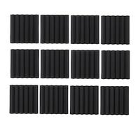 Hundnsney 12 PCS Acoustic Foam Panels Black Wedges Soundproof Foam Panels High Density Foam Fire Foam