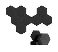 Hundnsney 8 Pack Self-Adhesive Hexagonal Acoustic Panel,Sound Absorbing Panel for Studios/Recording Studios/Offices,Black