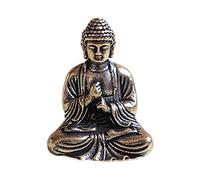 Hundnsney Bronze Buddha Statue, Chinese Buddhism, Sakyamuni, Tabletop, Distressed Bronze