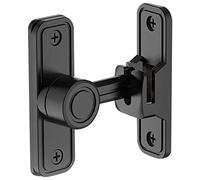 Hundnsney Heavy Duty Gate Latches 90 Degree Right Angle Barn Door Lock Anti-Theft Sliding Door Lock for Garden Black