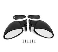 Hundnsney Style Left & Car Classic Retro Door Wing Side Mirror Rearview Vintage Universal Black
