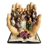 Hundnsney the Last Supper Scene Jesus and the 12 Disciples Religious Statue Christian Catholic Figurine Decor Decorative Gift-A