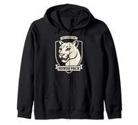 Hundo Pack 100 Mile Ultra Runner Cougar Mascot Zip Hoodie