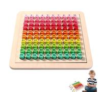 Hundred Board - 1-100 Consecutive Number Board, Wooden Math Thinking Teaching Tool with Double Sided Cards, Eco Friendly Educational Number Game | Early Learning Toy for Kindergarten Child