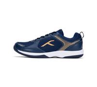 Hundred Court Star Non-Marking Professional Badminton Shoes for Mens (Navy/Gold, EU 45/UK 11/US 12) | X-Cushion Protection | Suitable for Indoor Tennis/Squash/Table Tennis/Basketball & Padel