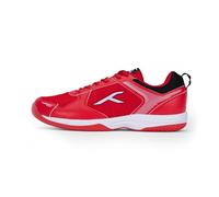 Hundred Court Star Non-Marking Professional Badminton Shoes for Mens (Red/White, EU 44/UK 10/US 11) | X-Cushion Protection | Suitable for Indoor Tennis/Squash/Table Tennis/Basketball & Padel