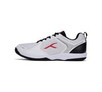 HUNDRED Court Star Non-Marking Professional Badminton Shoes for Mens | X-Cushion Protection | Suitable for Indoor Tennis/Squash/Table Tennis/Basketball & Padel White Black