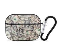 Hundred Dollar Bills Earphone Case PC Bluetooth Earbud Case Headphone Cases Compatible with Airpods Pro Black-style
