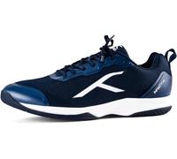 HUNDRED Infinity Pro Non-Marking Professional Badminton Shoe for Men | Material: Polyester/Mesh | Suitable for Indoor Tennis/Squash/Table Tennis/Basketball & Padel Navy White