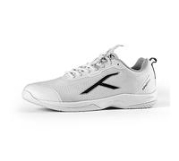 Hundred Infinity Pro Non-Marking Professional Badminton Shoe for Men (White/Black, EU 40/UK 6/US 7) | Material: Polyester/Mesh | Suitable for Indoor Tennis/Squash/Table Tennis/Basketball & Padel