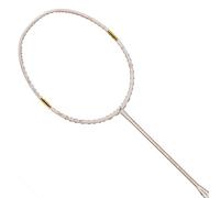 Hundred IONIQ 100-4U Badminton Racket | Colour: White/Gold | Size: One Size | Material: Carbon Fiber | For Unisex | Lightweight and Durable | Excellent Control | Improved Stability