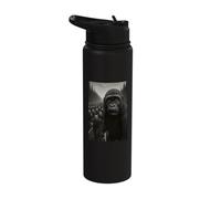 Hundred Men Meme Gorilla Leading The Way Stainless Steel Insulated Water Bottle