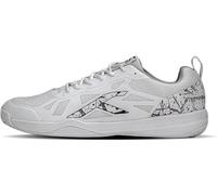 HUNDRED Men's Blade Non-Marking Shoes Badminton, White/Black, 7 UK