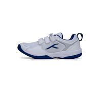 HUNDRED Men's Court Star Badminton Shoe, White/Navy, 3 UK