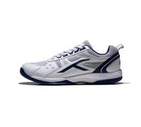 Hundred Raze Non-Marking Professional Badminton Shoes for Men (White/Navy, Size: EU 41/UK 7/US 8) | Material:Polyester,Sole:Rubber | Suitable for Indoor Tennis/Squash/TableTennis/Basketball & Padel
