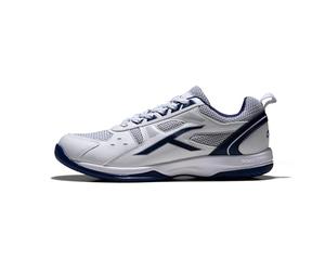Hundred Raze Non-Marking Professional Badminton Shoes for Men (White/Navy, Size: EU 41/UK 7/US 8) | Material:Polyester,Sole:Rubber | Suitable for Indoor Tennis/Squash/TableTennis/Basketball & Padel