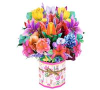 Hundred Roses in Bloom Pop Up Paper Flower Bouquet Greeting Cards with Blank Note & Envelope, gift for celebrating Love, Birthday, Anniversary, Special Moments, Valentine's Day