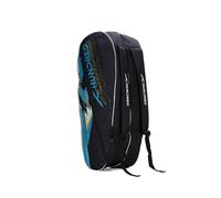 Hundred Strike Badminton and Tennis Racquet Kit Bag (Black, Size: Large/6in1) | Material: Polyester | Multiple Compartment with Side Pouch | Padded Back Straps | Front Zipper Pocket (Red/6 in 1)