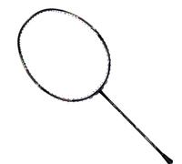 HUNDRED T-Rex 800 Badminton Racket with full cover | Material: Carbon Fiber | Gender: Unisex | 84g Lightweight Frame | Unstrung | Maximum Tension: 32 lbs | High Durability | Improved Control (Black)