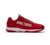 Hundred Xoom Pro Non-Marking Professional Badminton Shoes for Men | Material: Faux Leather | Suitable for Indoor Tennis, Squash, Table Tennis, Basketball & Padel (Red/White, EU 44, UK 10, US 11)