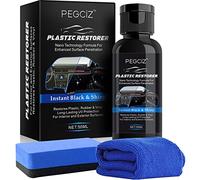HUNELAER Car Plastic Restorer Interior Scratch Remover Plastics Polish Plastic Coating Agent Prevents Drying & Aging Plastic Care for Cars Truck Motorcycle, black