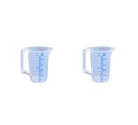 Hunersdorff 935000 Graduated Can with Closed Handle, White/Blue, 500 ml (Pack of 2)