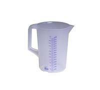 Hunersdorff 938000 Graduated Can with Closed Handle, White/Blue, 3000 ml