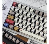 Hunfuthr Retro Manga PBT Keycaps, Japanese Anime Keycaps Set, 141 Keys Custom Cherry Profile Key Caps, Cool Gaming Keyboard Caps for Cherry Gateron MX Switches 60% 65% 75% 100% Mechanical Keyboard