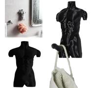 Hung Hook Fun Muscular Man Wall Hook, 3D Muscle Man Coat Hanger for Bathroom Bedroom, Wall Mounted Muscle Men Hooks for Towels Coats and Bags, Unique Humorous Home Decor