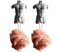 Hung Hook Fun Muscular Man Wall Hook, 3D Muscle Man Coat Hanger for Bathroom Bedroom, Wall Mounted Muscle Men Hooks for Towels Coats and Bags, Unique Humorous Home Decor