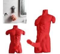Hung Hook Fun Muscular Man Wall Hook, 3D Muscle Man Coat Hanger for Bathroom Bedroom, Wall Mounted Muscle Men Hooks for Towels Coats and Bags, Unique Humorous Home Decor
