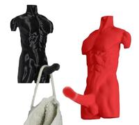 Hung Hook Fun Muscular Man Wall Hook, 3D Muscle Man Coat Hanger for Bathroom Bedroom, Wall Mounted Muscle Men Hooks for Towels Coats and Bags, Unique Humorous Home Decor