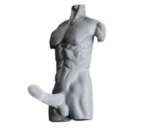 Hung Hook Fun Muscular Man Wall Hook, Muscular Man Penis Wall Hooks, Decorative Dick Hooks (White)