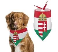 Hungarian Flag Hungary Emblem Cute Dog Bandana Triangle Adjustable Washable Cat Scarf Pet Accessories