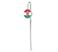 Hungarian Flag Hungary Emblem Metal Bookmark with Round Printing Decor Fashion Silver Book Marks for Book Lovers