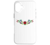Hungarian folk art vector desing from kalocsa magyar Case for iPhone 16 Plus