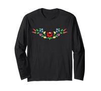 Hungarian Folk Art Vector Desing from kalocsa Magyar Long Sleeve T-Shirt