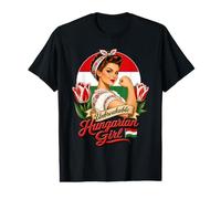 Hungarian Girl Hungary Flag Pride Woman Roots Value Graphic T-Shirt