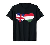 Hungarian Heritage UK Hungary British Flag Hungarian Flag Value Graphic T-Shirt