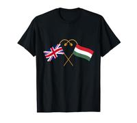Hungarian Heritage UK Hungary British Flag Hungarian Flag Value Graphic T-Shirt