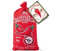Hungarian Paprika, Sweet (50g) Imported from Kalocsa, Hungary, in Traditional Hungarian Folk Canvas Bag