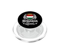 Hungarian Queen Hungary Flag Proud Hungarian Woman PopSockets PopGrip for MagSafe