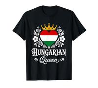 Hungarian Queen Hungary Flag Proud Hungarian Woman Value Graphic T-Shirt