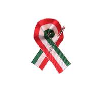 Hungarian Rosette Kokarda, Red White Green Tricolour, 3.5 cm Diameter, Safety Pin, National Celebration Accessory