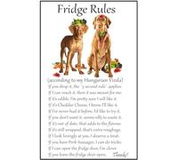 Hungarian Vizsla Gift - Fridge Rules - Large Fun flexible Fridge Magnet- size 16cms x 10 cms (approx. 6" x4")